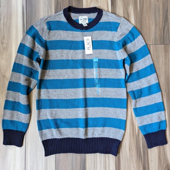 The Children's Place Other - NWT The Children's Place Boys Knit Pullover Sweater Striped Cardigan M (…